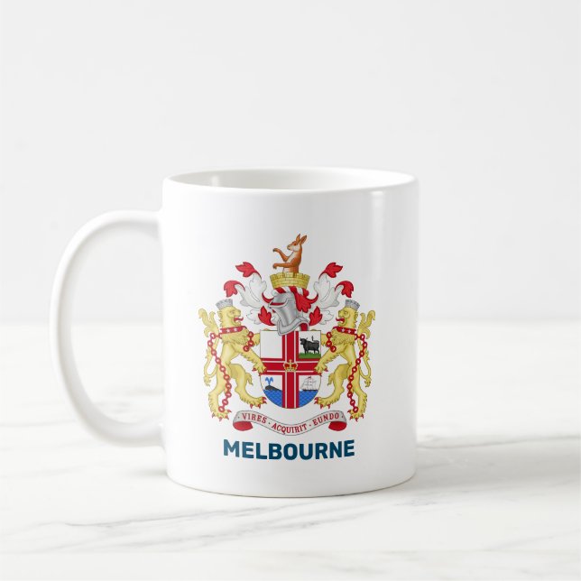 Melbourne, Australien - Wappen Kaffeetasse (Links)