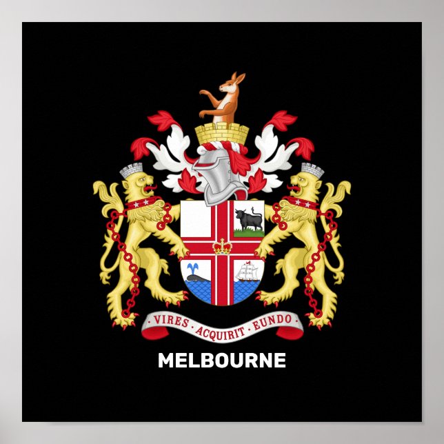 Melbourne, Australien - Wappen Poster (Vorne)