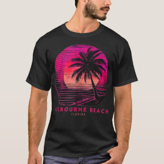 Melbourne Beach FL Florida Palm Trees Vintager 80e T-Shirt