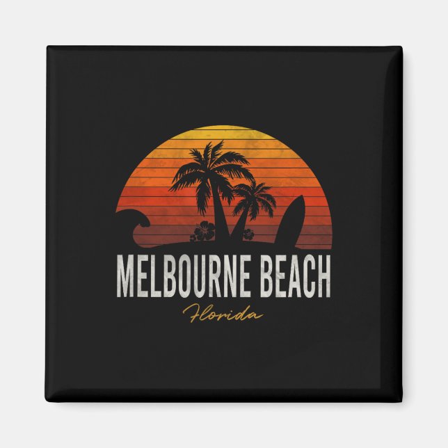 Melbourne Beach Florida Fl Palms Vacacation Surf Magnet (Vorne)