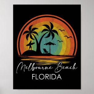 Melbourne Beach Florida Sommerurlaub Tropisch S Poster