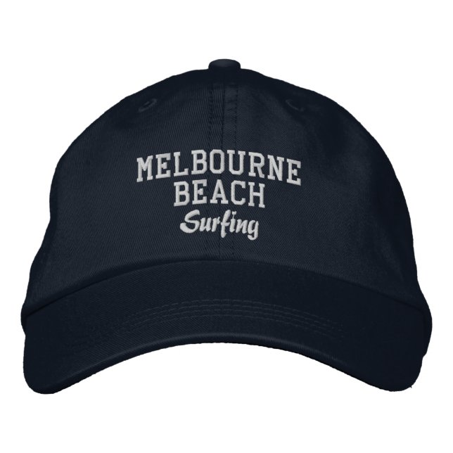 Melbourne Beach Surfing bestickt mit Baseballhut Bestickte Baseballkappe (Vorderseite)