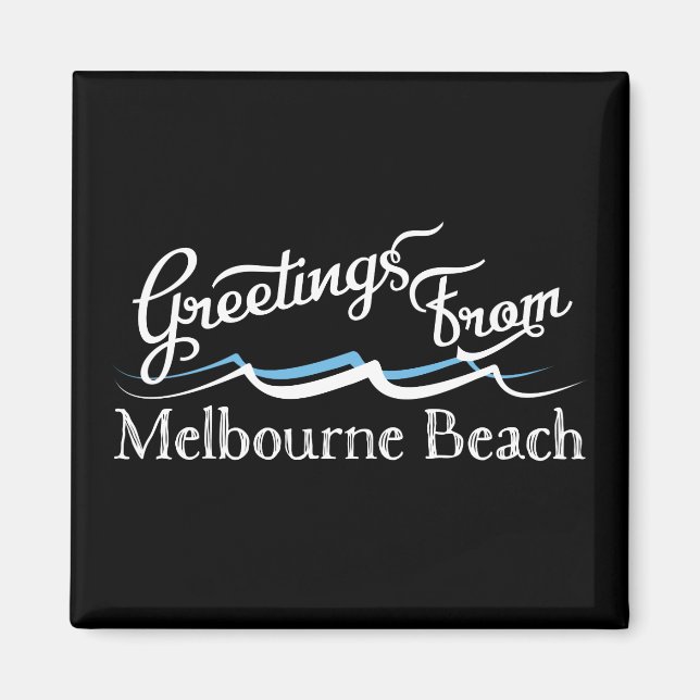 Melbourne Beach Water Waves Magnet (Vorne)