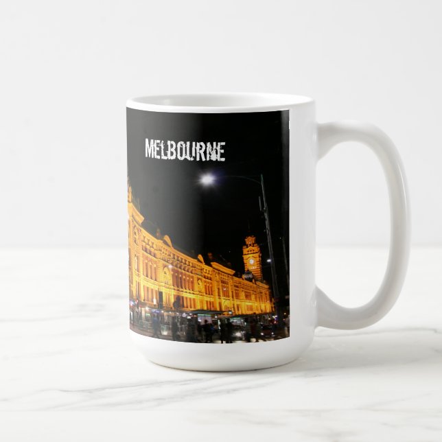 Melbourne City by Night - Tasse (Rechts)