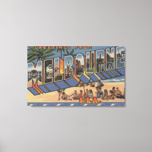Melbourne, Florida - große Buchstabe-Szenen Leinwanddruck