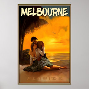 Melbourne Florida Strand Sonnenaufgang Brevard Cou Poster