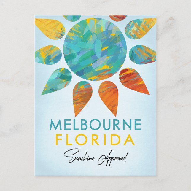 Melbourne Florida Sunshine Travel Postkarte (Vorderseite)