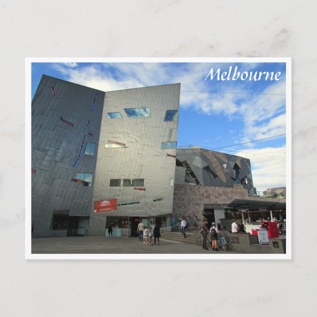 Melbourne gefüttert Quadrat Postkarte (Vorderseite)