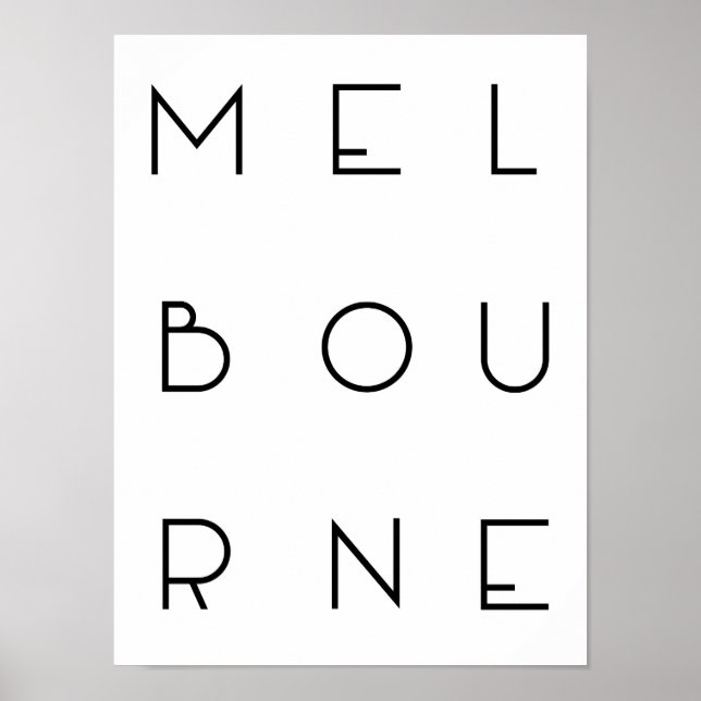 Melbourne Poster (Vorne)
