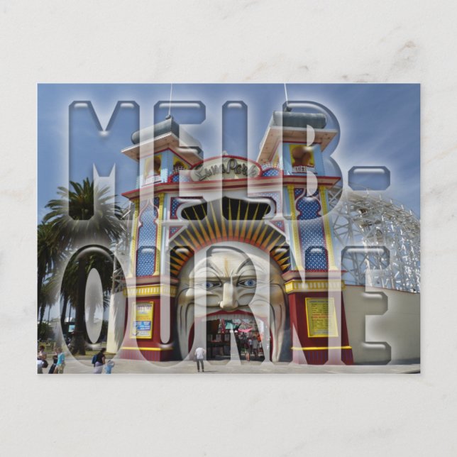Melbourne Postkarte (Vorderseite)