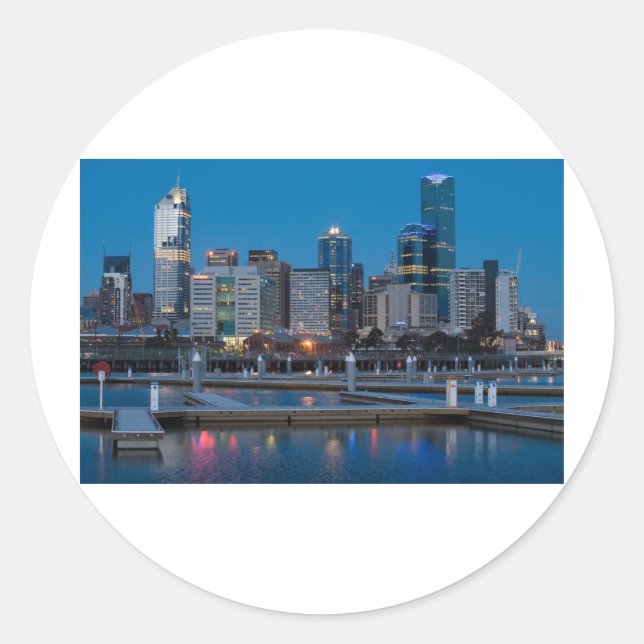 MELBOURNE RUNDER AUFKLEBER (Vorderseite)