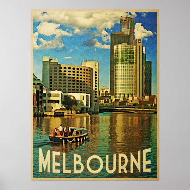 Melbourne Skyline Australien Poster (Vorne)