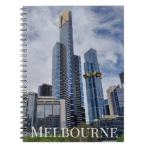 Melbourne Skyline Panorama — Spiral-Notizbuch