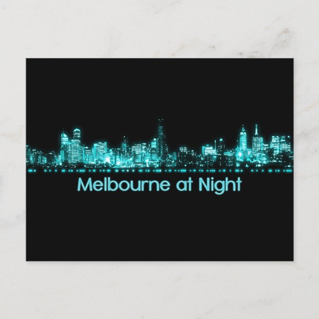 Melbourne Skyline Postkarte (Vorderseite)