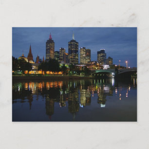 Melbourne-Skyline Postkarte