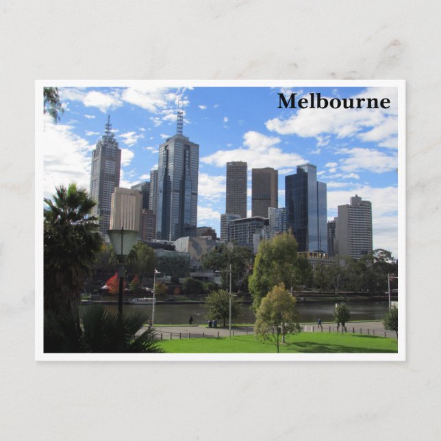 Melbourne Skyline Postkarte (Vorderseite)