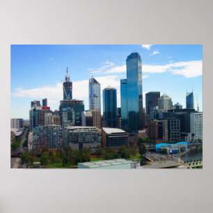 Melbourne Stadt Poster