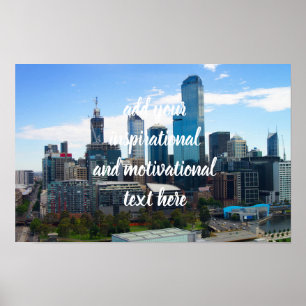 Melbourne Stadt Poster