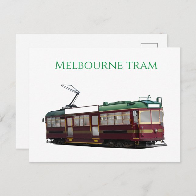 Melbourne-Straßenbahn Feiertagspostkarte (Vorne/Hinten)