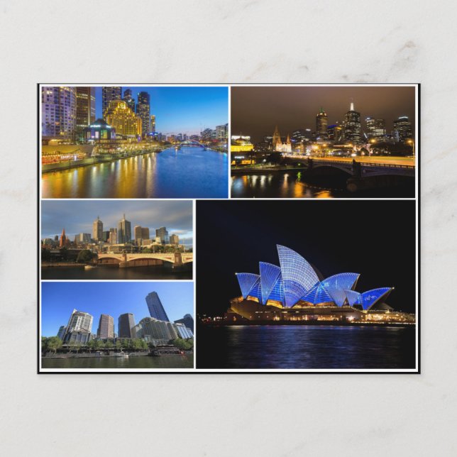 Melbourne sydney Australia Yarra River Collections Postkarte (Vorderseite)