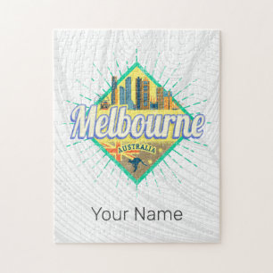 Melbourne Victoria Australien Retro-Silhouette Vin