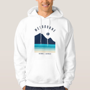 Melbourne Victoria Australien Retro Vintage Strand Hoodie