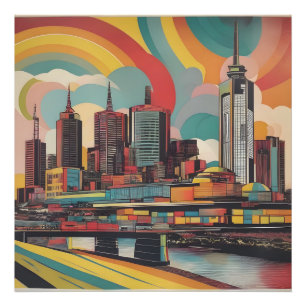Melbourne Vintage-Plakat Fotodruck