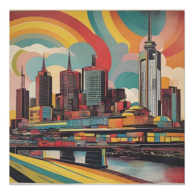 Melbourne Vintage Poster (Vorne)