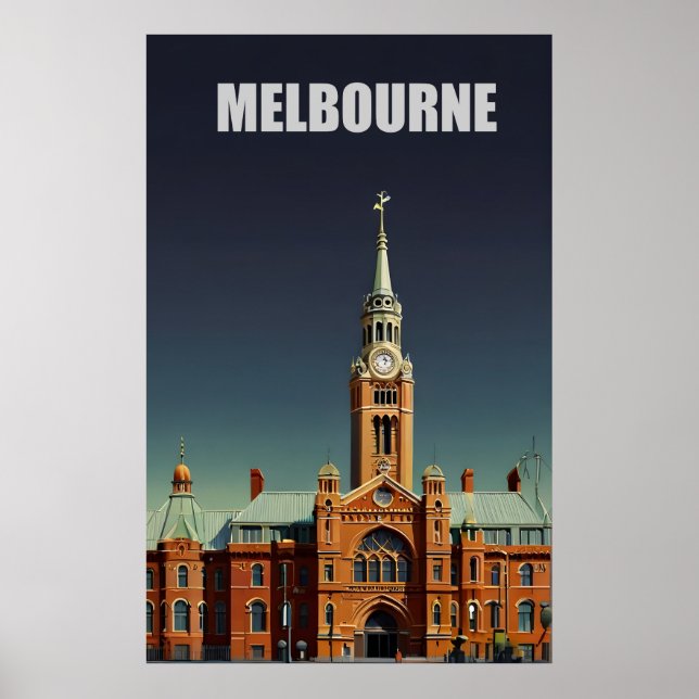 Melbourne Vintage Poster (Vorne)