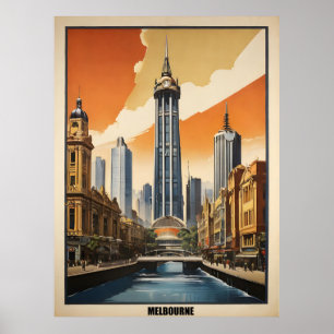 Melbourne Vintage Poster