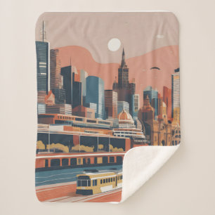 Melbourne Vintage Poster Sherpadecke