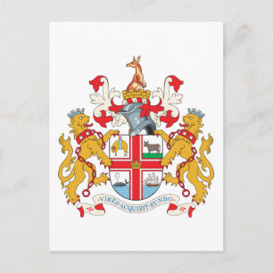 Melbourne-Wappen Postkarte