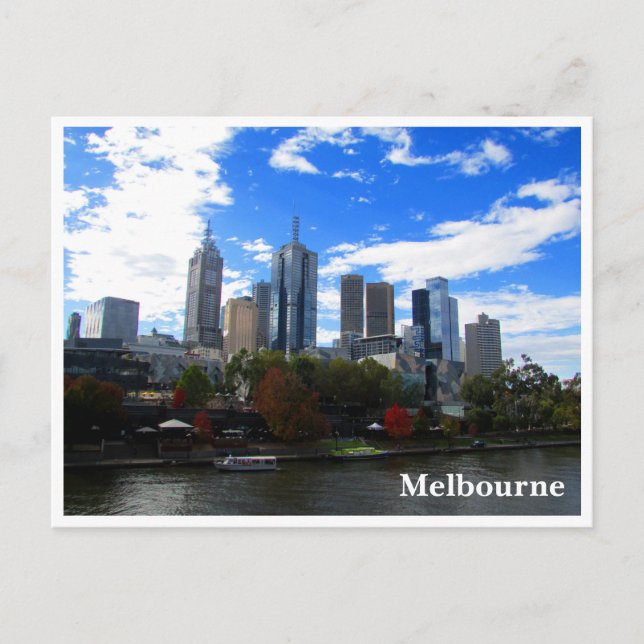 Melbourne yarra skyline postkarte (Vorderseite)