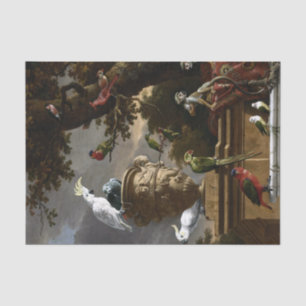 Melchior d'Hondecoeter Die Menagerie Seidenpapier
