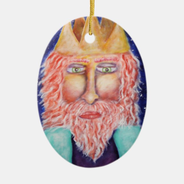 "Melchior" drei Könige Christmas Art Keramikornament (Vorne)