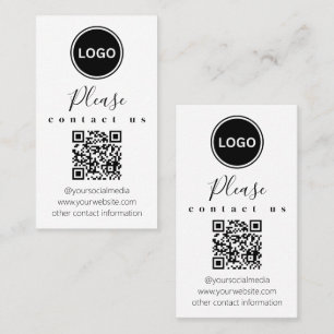 Melde Dich bei uns   QR-Code Modern Business Card Visitenkarte