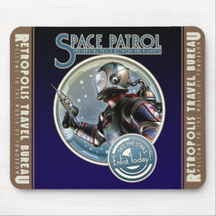 Melde dich beim Space Patrol Mouse Pad an Mousepad