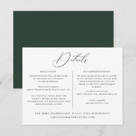 Meldebogen für Hochzeitdetails Einladung