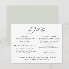 Meldebogen für Hochzeitdetails Einladung