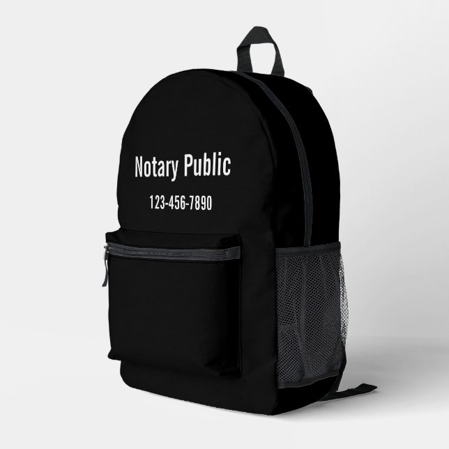 Meldebogen für öffentliche Schwarz-weiße Telefonnu Bedruckter Rucksack (Rückseitige Ecke Rechts)