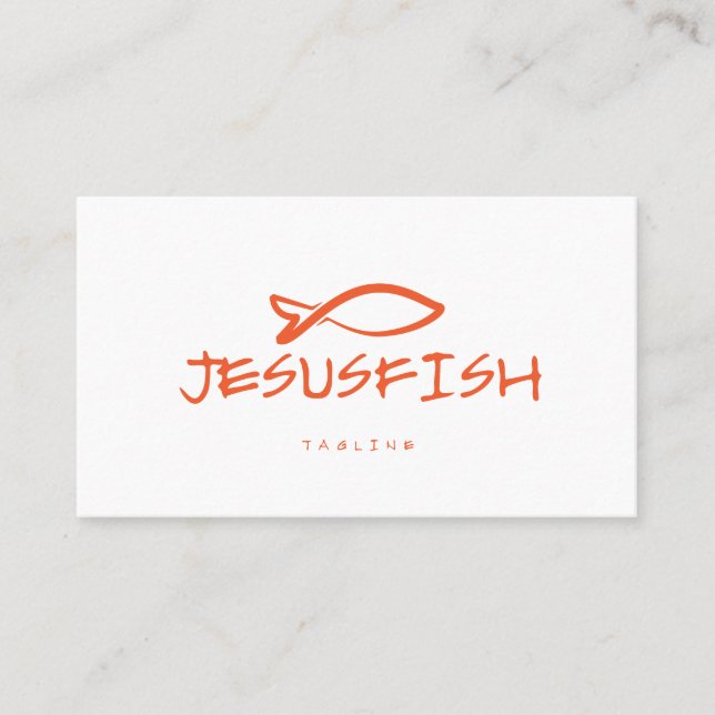 Meldebogen Jesus FISH Visitenkarte (Vorderseite)