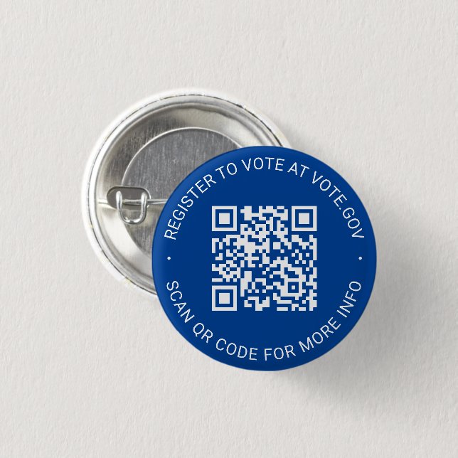 Melden Sie sich an, um abzustimmen, QR-Code benutz Button (Vorne & Hinten)