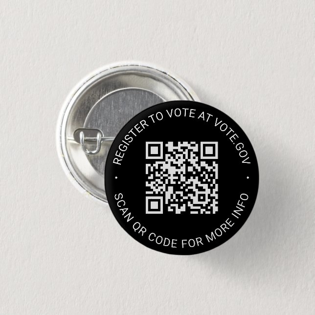 Melden Sie sich an, um abzustimmen, QR-Code benutz Button (Vorne & Hinten)