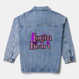 Melden Sie sich bei mir im Herzen an: Romantisches Jeansjacke