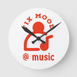 Melden Sie sich bei Motion @By Music Wall Clock Runde Wanduhr