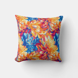 Melden von Chrysanthemum Pop Art Vibranding Design Kissen
