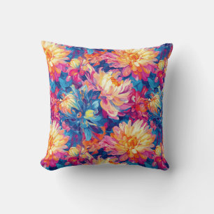 Melden von Chrysanthemum Pop Art Vibranding Design Kissen