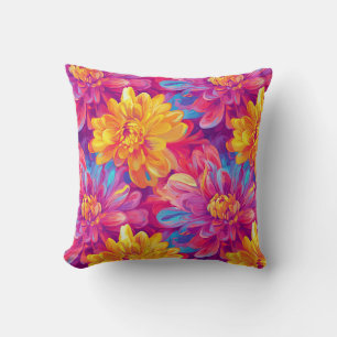 Melden von Chrysanthemum Pop Art Vibranding Design Kissen