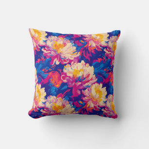 Melden von Chrysanthemum Pop Art Vibranding Design Kissen