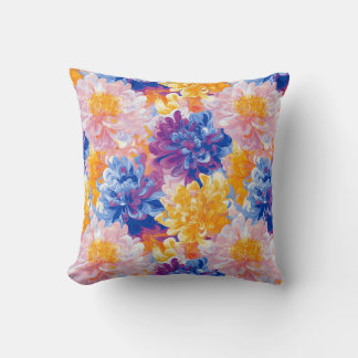 Melden von Chrysanthemum Pop Art Vibranding Design Kissen